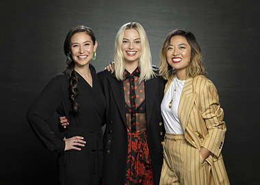Three women posing for a photo