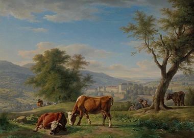 Pastoral Landscape with Cattle and Castle