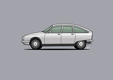 Citroen GS Car Illustration