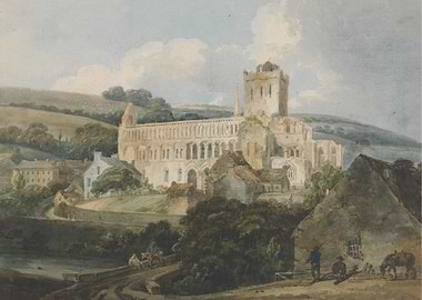 Ruined Abbey in a Pastoral Landscape