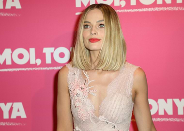 Margot Robbie on Pink Carpet