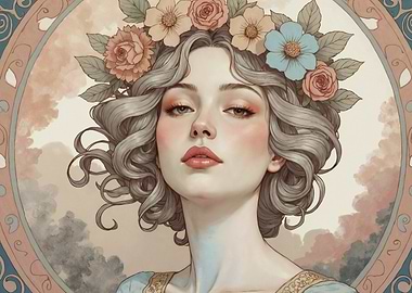 Woman with Flower Crown