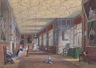 Regal Interior with Figures and Portraits