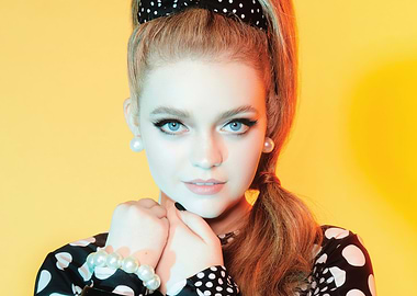 Retro Polka Dot Fashion Jade Pettyjohn Portrait