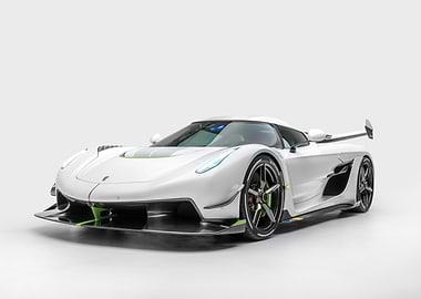 White Koenigsegg Jesko Hypercar