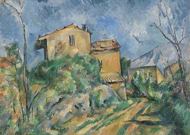 Impressionist Landscape with Houses