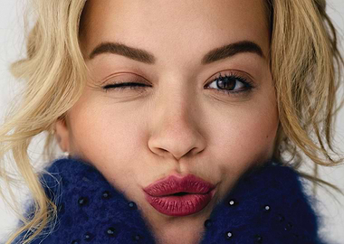 Rita Ora Winking and Pouting