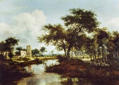 Pastoral Landscape with Ruined Church