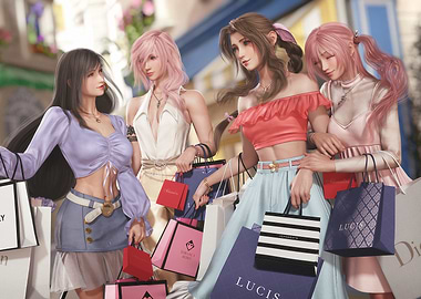 Final Fantasy Claire Farron Aerith Gainsborough Tifa Lockhart