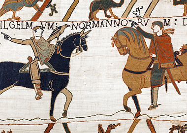 William Talks to Guy Bayeux Tapestry Scene 13