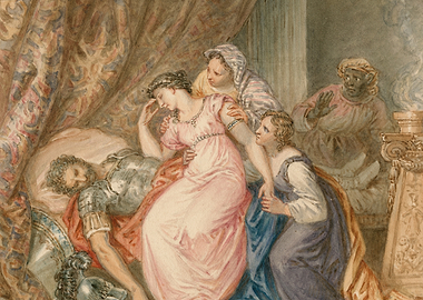 Mourning Women Around a Fallen Warrior