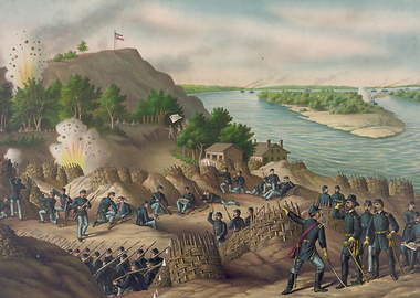 Civil War Battle Scene