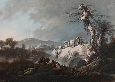 Pastoral Landscape with Cattle and Sheep