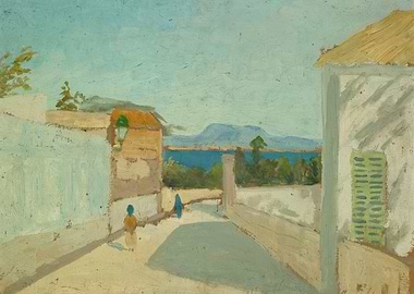 Street Scene with Sea View