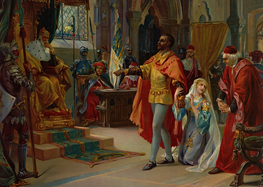 Royal Court Scene with Plea