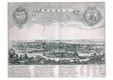 Antique Map of Paris