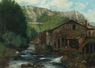Rustic Mill by a Mountain Stream