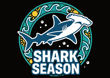 Shark Season Hammerhead Shark Art