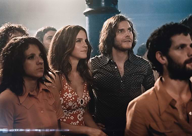 Emma Watson and Daniel Brühl in a crowd