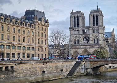 Notre Dame Cathedral and Seine River