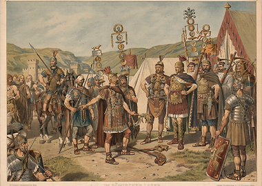 Roman Soldiers in a Camp