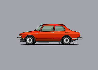 Saab 99 Turbo illustration