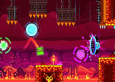 Geometry Dash Robot and Portals