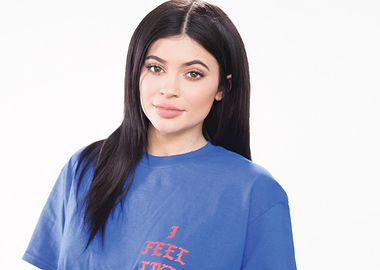 Kylie Jenner in Blue T-Shirt