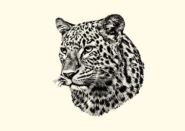 Leopard Head Sketch