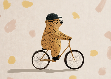 Bear Riding a Bicycle