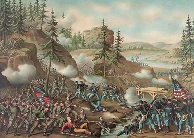 Civil War Battle Scene