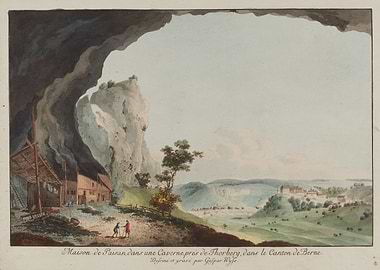 Cave dwelling with landscape view