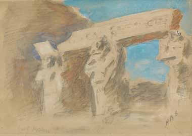 Ancient Egyptian Ruins Sketch