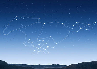 Constellation of a Running Horse