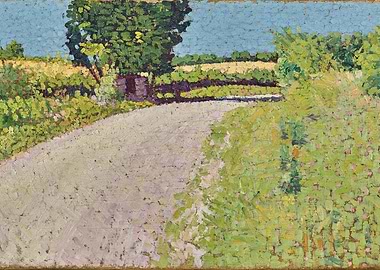 Impressionist Landscape of a Country Road