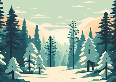 Winter Forest Landscape