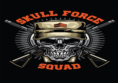 Skull Force Squad Military Graphic