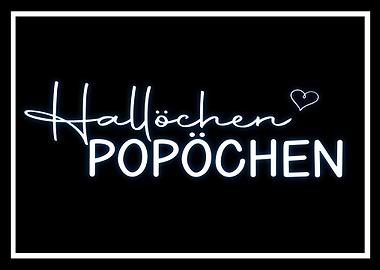Hallöchen Pöchen Text Art