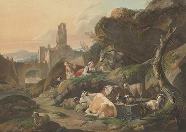 Pastoral Scene with Ruins and Animals