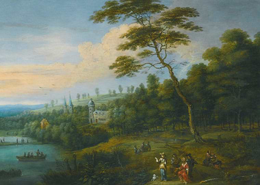 Pastoral Landscape with Castle and River