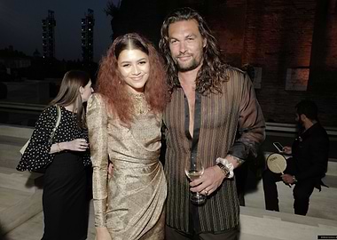 Zendaya and Jason Momoa at an event