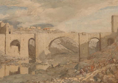 Ancient Bridge Over a Rocky Gorge