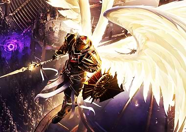 Angelic Warrior with Spear and Shield