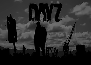 DayZ Game Title with Silhouettes