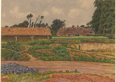 Rural Landscape with Farm Buildings