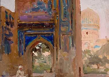 Architectural Archway with Dome