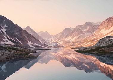 Serene Mountain Lake Reflection