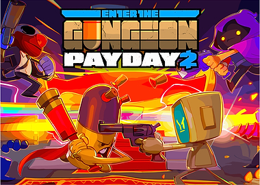 Enter the Gungeon Payday 2 Crossover Art