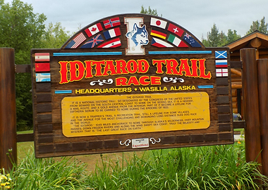 Iditarod Trail Race Headquarters Sign