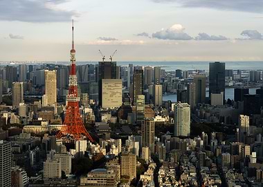 Tokyo Tower cityscape at dusk